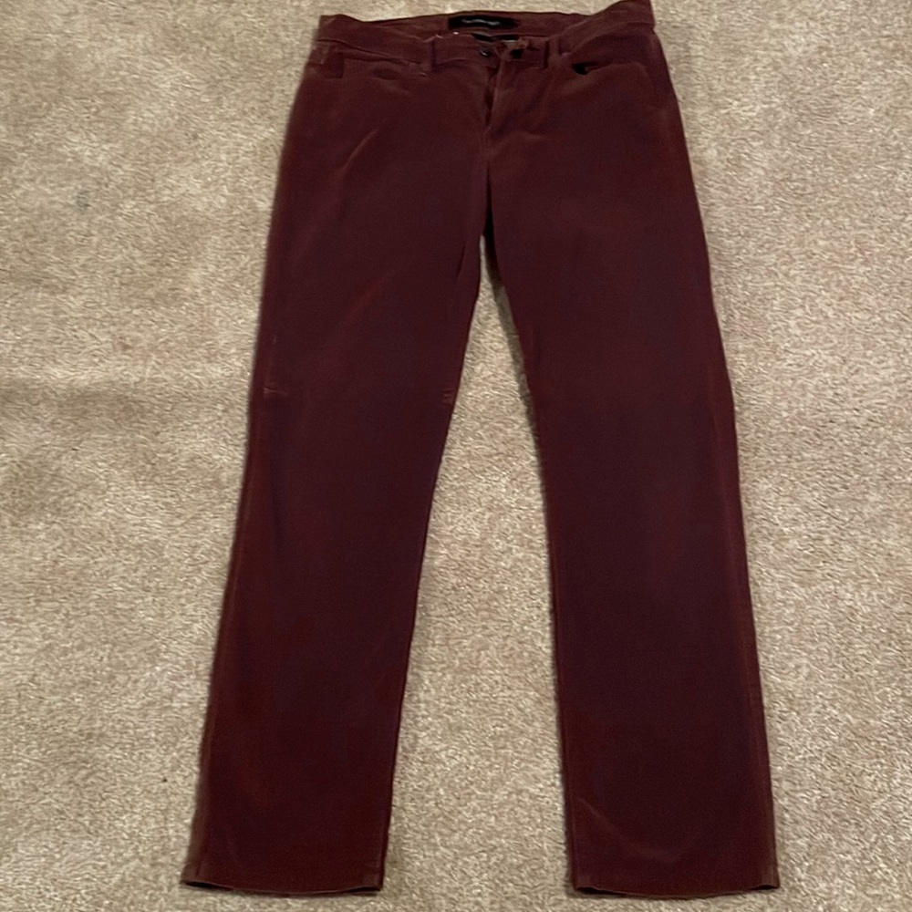 Calvin Klein velour straight leg pants